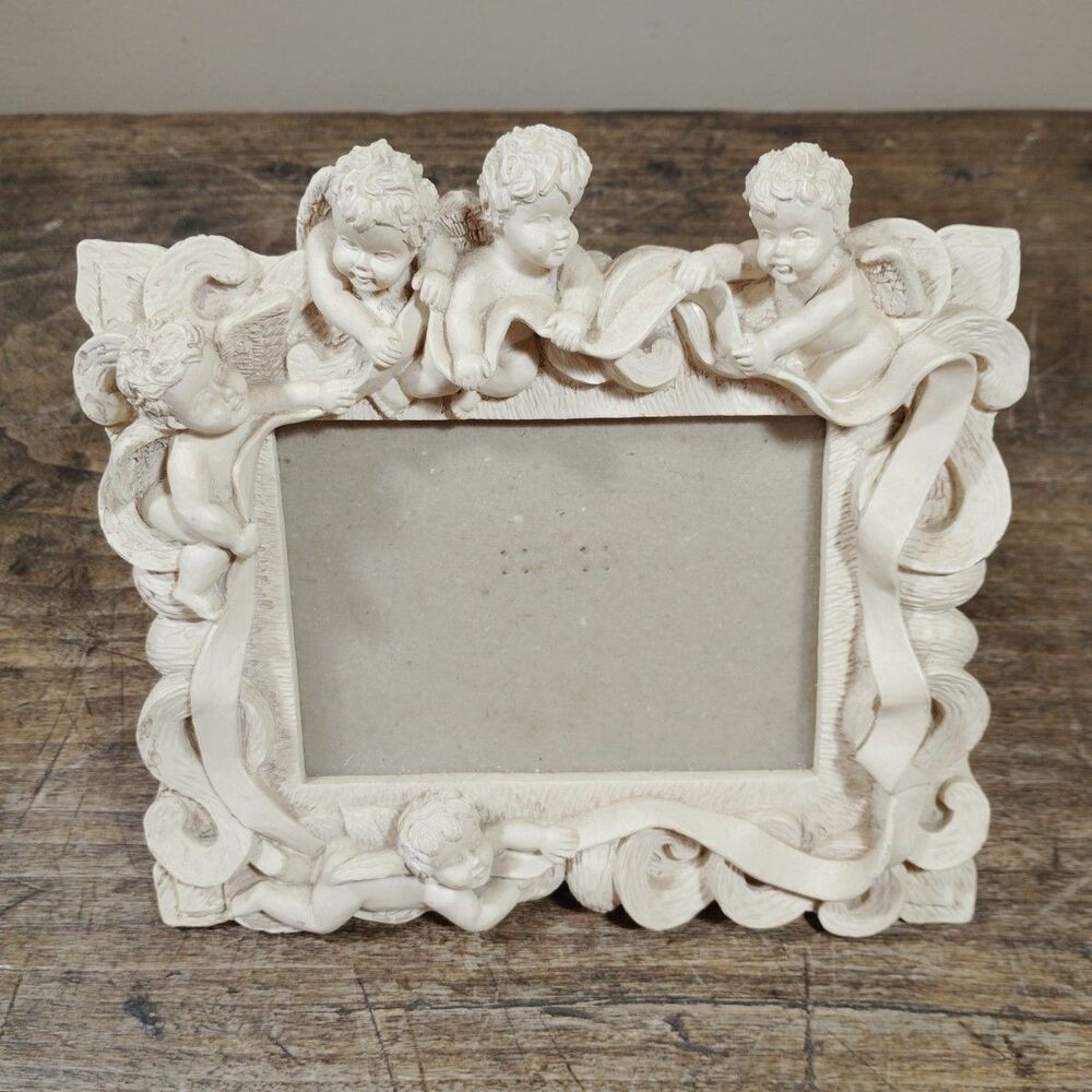 Cherub Angels Victorian Desk Tabletop Photo Picture Frame 3D 6" x 7"